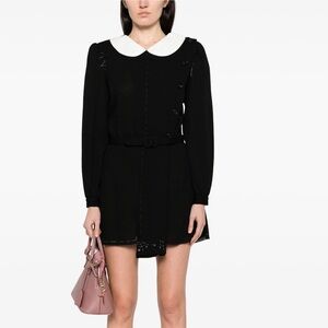 Maison Martin Margiela Black Dress with White Collar, Size -40
